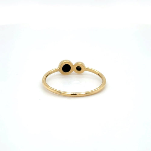 Rose Cut Black Diamond Ring in 18ct Gold