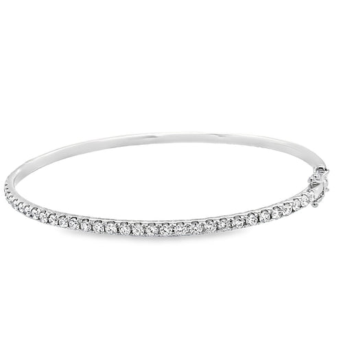 18ct White Gold Diamond 'Essential' Bangle