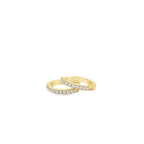 18ct Yellow Gold Diamond 'Huggies'