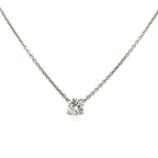 18ct White Gold 'Solitaire' Diamond Pendant