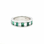 Emerald & Diamond Baguette Cut Ring