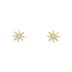 18ct Yellow Gold Diamond 'Star' Studs