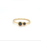 Rose Cut Black Diamond Ring in 18ct Gold