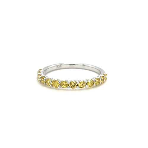 18ct White Gold Vivid Yellow Diamond Ring