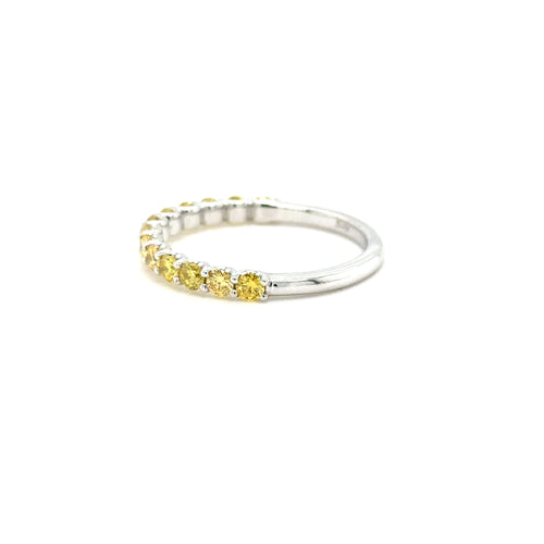 18ct White Gold Vivid Yellow Diamond Ring